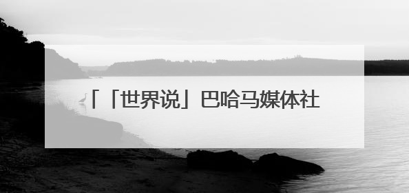 「世界说」巴哈马媒体社论：与谁合作，自有判断，不会沦为“权力游戏”