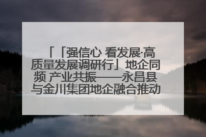 「强信心 看发展·高质量发展调研行」地企同频 产业共振——永昌县与金川集团地企融合推动重大项目建设