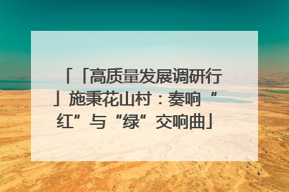 「高质量发展调研行」施秉花山村：奏响“红”与“绿”交响曲