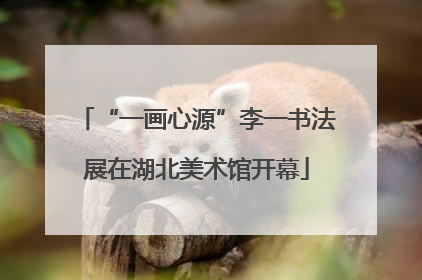 “一画心源”李一书法展在湖北美术馆开幕