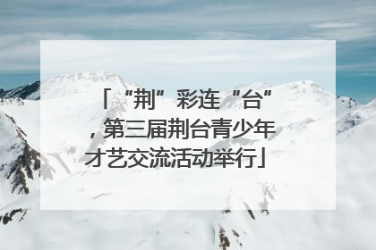 “荆”彩连“台”，第三届荆台青少年才艺交流活动举行