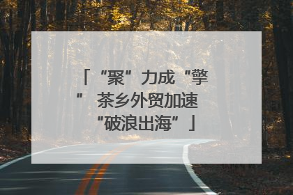 “聚”力成“擎” 茶乡外贸加速“破浪出海”