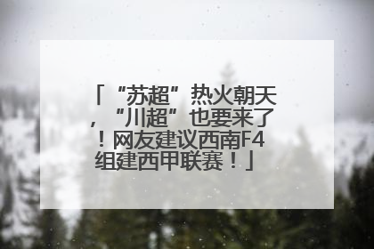 “苏超”热火朝天，“川超”也要来了！网友建议西南F4组建西甲联赛！