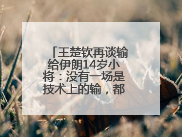 王楚钦再谈输给伊朗14岁小将：没有一场是技术上的输，都是心理上的输