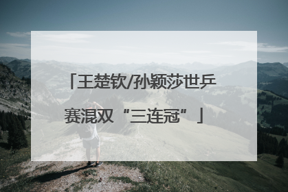 王楚钦/孙颖莎世乒赛混双“三连冠”