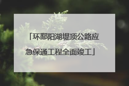 环鄱阳湖堤顶公路应急保通工程全面竣工