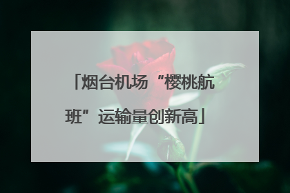 烟台机场“樱桃航班”运输量创新高