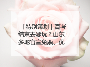 特别策划｜高考结束去哪玩？山东多地官宣免票、优惠！愿你金榜题名，更愿你在旅途中找到新的自己！