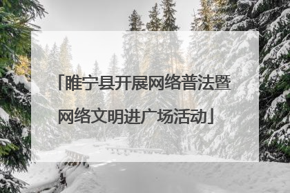 睢宁县开展网络普法暨网络文明进广场活动