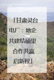 甘肃灵台电厂：地企共建结硕果 合作共赢启新程