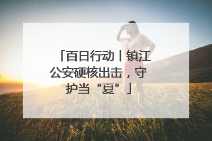 百日行动丨镇江公安硬核出击，守护当“夏”