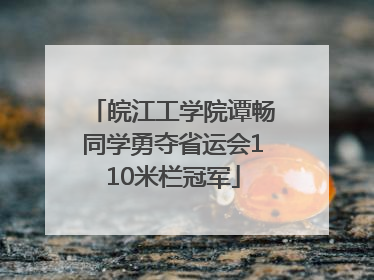 皖江工学院谭畅同学勇夺省运会110米栏冠军