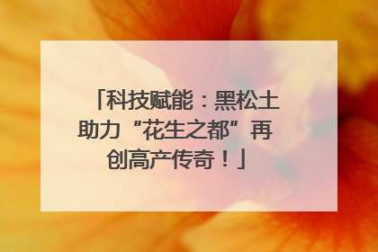 科技赋能：黑松土助力“花生之都”再创高产传奇！