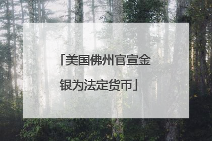 美国佛州官宣金银为法定货币