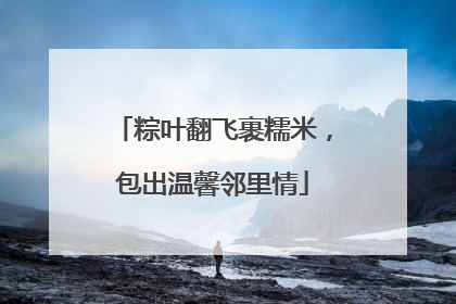 粽叶翻飞裹糯米，包出温馨邻里情