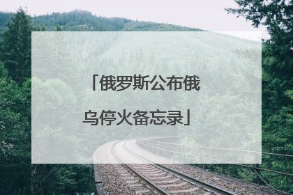 俄罗斯公布俄乌停火备忘录