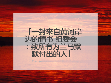 一封来自黄河岸边的情书 组委会：致所有为兰马默默付出的人