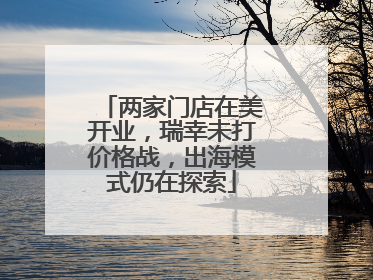 两家门店在美开业，瑞幸未打价格战，出海模式仍在探索