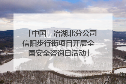 中国一冶湖北分公司信阳步行街项目开展全国安全咨询日活动