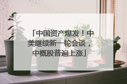 中国资产爆发！中美继续新一轮会谈，中概股普遍上涨