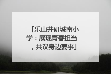 乐山井研城南小学：展现青春担当，共议身边要事