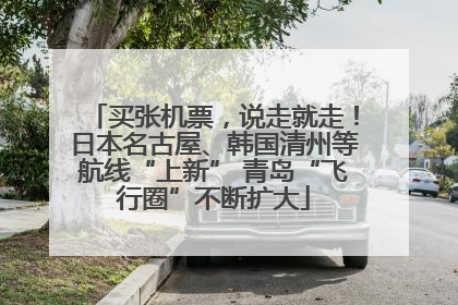 买张机票，说走就走！日本名古屋、韩国清州等航线“上新” 青岛“飞行圈”不断扩大
