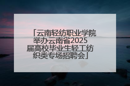 云南轻纺职业学院举办云南省2025届高校毕业生轻工纺织类专场招聘会
