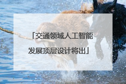 交通领域人工智能发展顶层设计将出