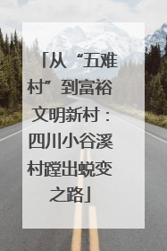从“五难村”到富裕文明新村：四川小谷溪村蹚出蜕变之路