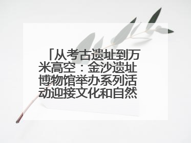 从考古遗址到万米高空：金沙遗址博物馆举办系列活动迎接文化和自然遗产日