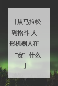 从马拉松到格斗 人形机器人在“赛”什么