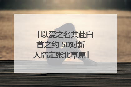 以爱之名共赴白首之约 50对新人情定张北草原