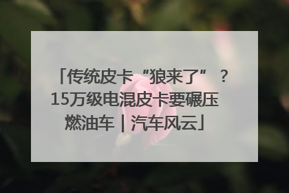 传统皮卡“狼来了”？15万级电混皮卡要碾压燃油车｜汽车风云