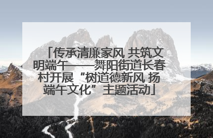 传承清廉家风 共筑文明端午——舞阳街道长春村开展“树道德新风 扬端午文化”主题活动