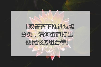 双管齐下推进垃圾分类，清河街道打出便民服务组合拳