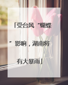 受台风“蝴蝶”影响，湖南将有大暴雨