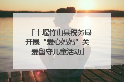 十堰竹山县税务局开展“爱心妈妈”关爱留守儿童活动