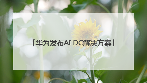 华为发布AI DC解决方案