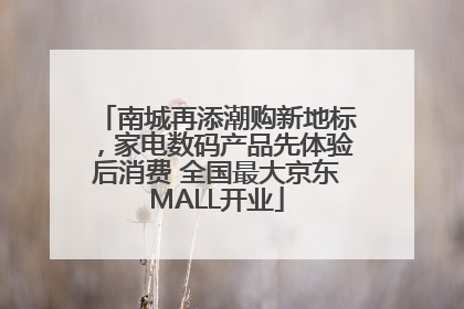 南城再添潮购新地标，家电数码产品先体验后消费 全国最大京东MALL开业