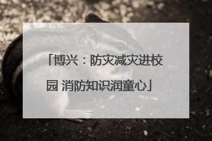 博兴：防灾减灾进校园 消防知识润童心