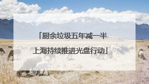 厨余垃圾五年减一半 上海持续推进光盘行动