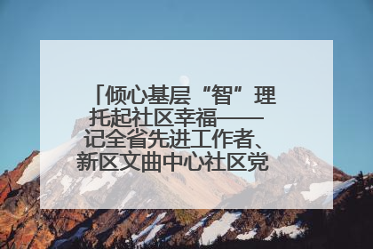 倾心基层“智”理 托起社区幸福——记全省先进工作者、新区文曲中心社区党委书记董世弘