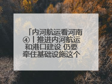 内河航运看河南④丨推进内河航运和港口建设 仍要牵住基础设施这个“牛鼻子”