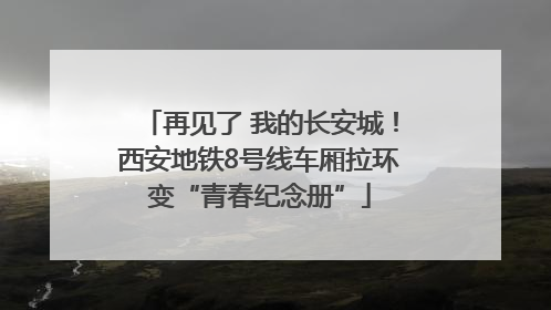 再见了 我的长安城！西安地铁8号线车厢拉环变“青春纪念册”