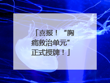 喜报！“胸痛救治单元”正式授牌！