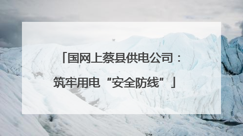 国网上蔡县供电公司：筑牢用电“安全防线”