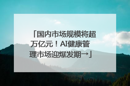 国内市场规模将超万亿元！AI健康管理市场迎爆发期→