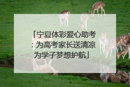 宁夏体彩爱心助考：为高考家长送清凉 为学子梦想护航
