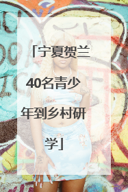 宁夏贺兰40名青少年到乡村研学