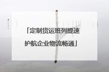 定制货运班列提速 护航企业物流畅通